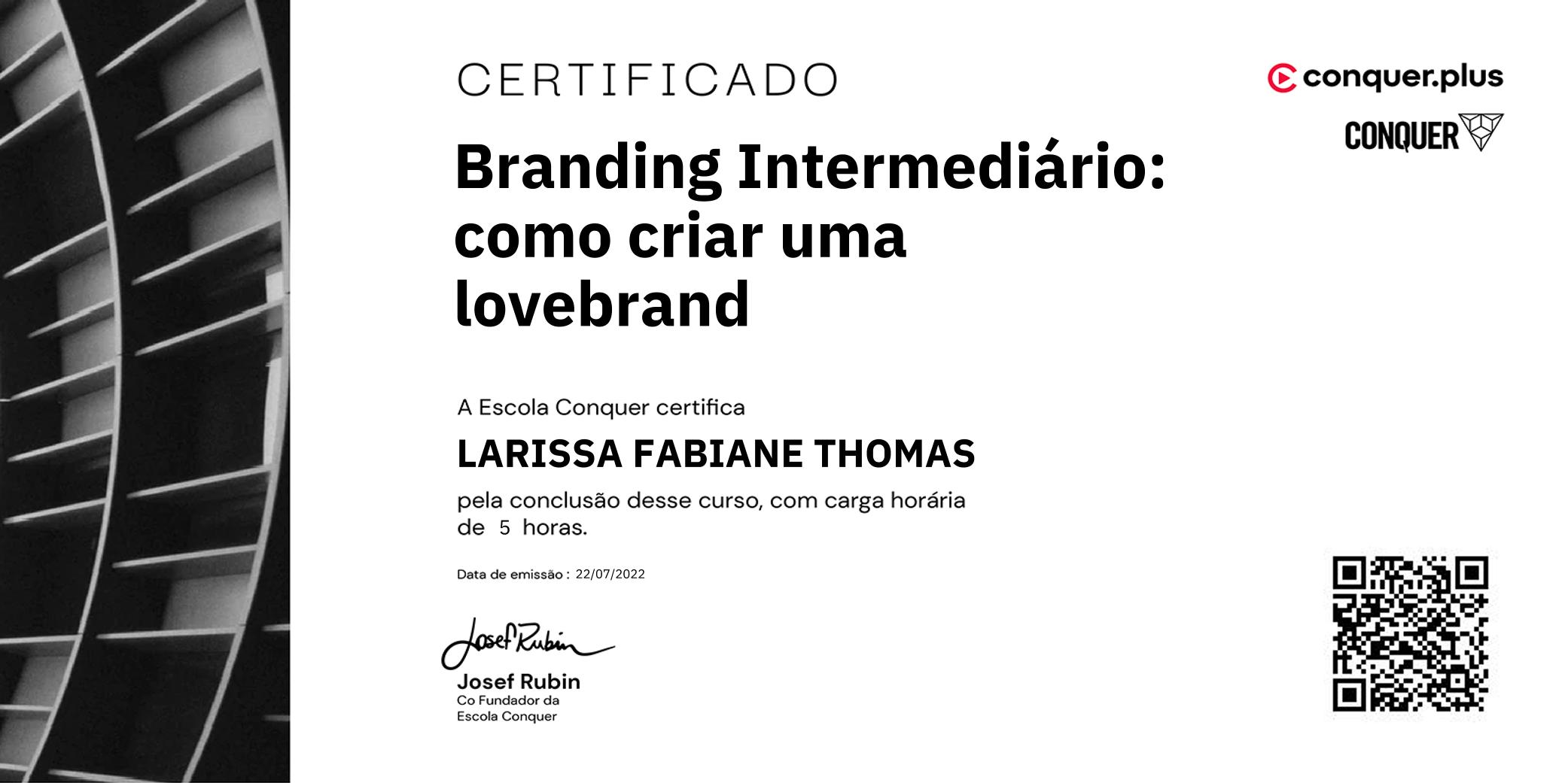 Certificado de Branding Intermediário: como criar uma lovebrand